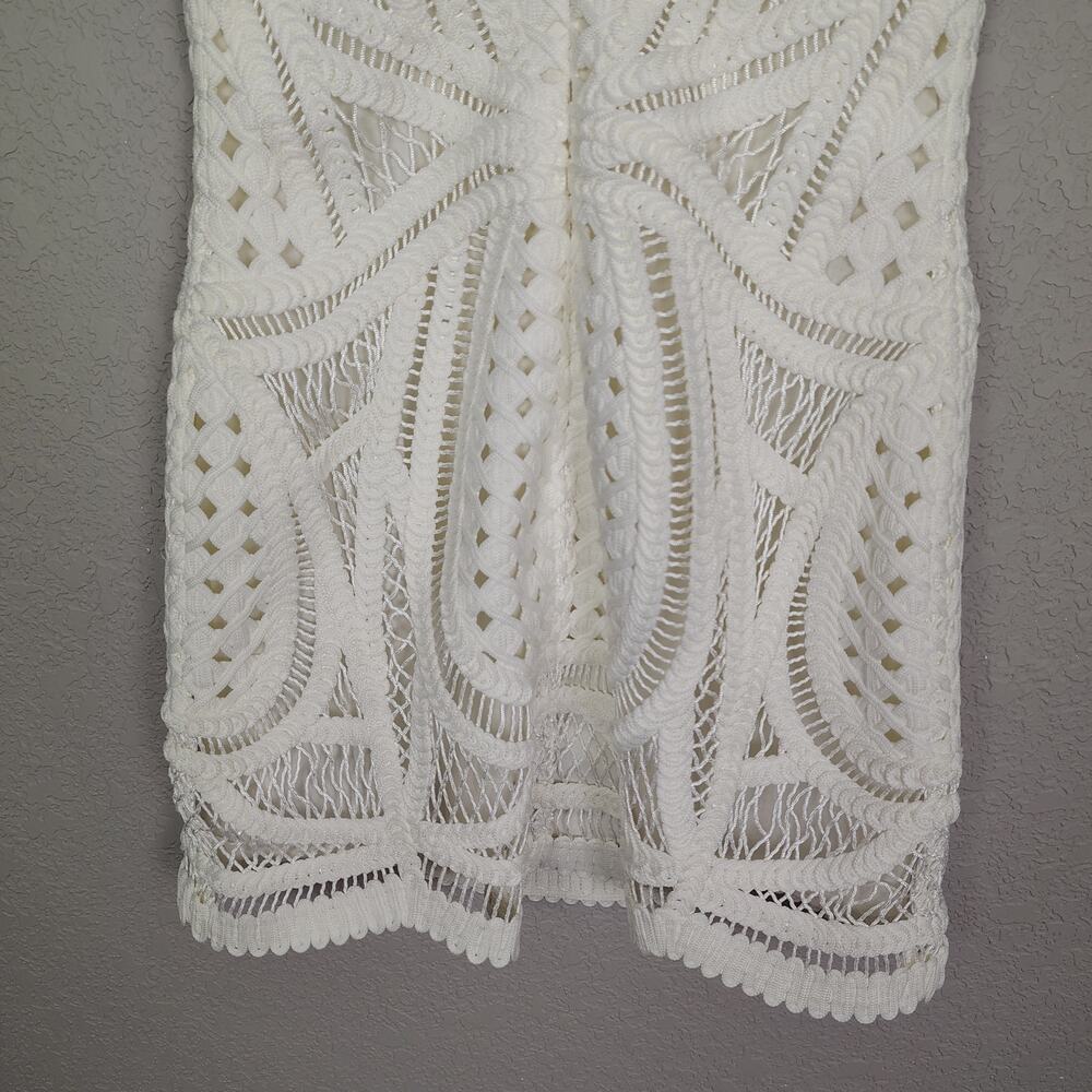 SIMKHAI Coen Crewneck Mini Dress in White Size 0 - Picture 11 of 14